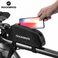 ROCKBROS Bicycle Bag Reflective Front Top Frame Tube Bag Ultralight Portable Bike Parcel Big Capacity Pocket Cycling Accessories