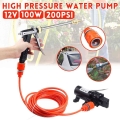 12v 100w 200psi High Pressure Car Electric Wash Pump Sprayer Kit Auto Washer Sprayer Cleaning Machine Set With Car Charger - Car