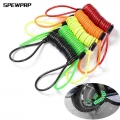 Spewprp 120cm Motorcycle Brake Disc Lock Scooter Reminder Cable Bicycle Spring Rope Bag Anti-theft Cable Protection Alarm Locks