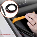 Car Window Seal Strip V Shape Side Door Sealing Strips Auto Rubber Filler Noise Insulation Weatherstrip Sealant Tool Accessories
