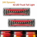 1pair 24V Dynamic 42 LED Truck Tail Light Turn Signal Rear Brake ight Reverse Signal Lamp For Car Trailer Lorry Bus Campers|Truc