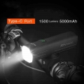 Bike Front Light Rechargeable Bicycle Light Waterproof 1500 Lumens USB Type C Cycling Lighting Tool RN1500|Bicycle Light| - Of