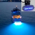 6 LED Underwater Fishing Light 12V Boat Night Light Water Landscape Lighting for Marine Boat