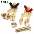 100% Copper Battery Terminal Connector 1Pair Car Top Post Battery Terminals Quick Release Wire Cable Clamp Terminal Connectors|C