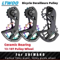 Ltwoo Ut Bicycle Ceramic Bearing Carbon Fiber Jockey Pulley Wheel Set Rear Derailleurs Guide Wheel 11 Speed 34t Ultegra Dura Ace