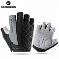 ROCKBROS Cycling Anti slip Anti sweat Men Women Half Finger Gloves Breathable Anti shock Sports Gloves MTB Bike Bicycle Glove|Cy
