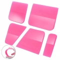 EHDIS 3/5pcs Pink Rubber Scraper Window Glass Water Wiper Vinyl Car Wrap PPF Squeegee Carbon Foil Film Sticker Styling Tint Tool