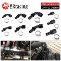 Universal An6 An8 An10 Push-on Hose End Fittings Fuel Oil Cooler Hose Fitting 0 45 90 180 Degree Reusable Connection Adapter - E