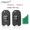 Jingyuqin 2/3btn Remote Key For Honda Civic Accord City Cr-v Jazz Xr-v Vezel Hr-v Frv Spirior Jade 433mhz Hlik6-3t / Twb1g721 -