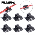 6pcs Stick-on Cable Guide Bicycle Shift Brake Housing Line Tubing Buckle Tube Clip Aluminum Bike Oil Tube Fixed Clamp Adapter -
