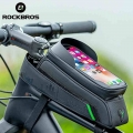 ROCKBROS Bicycle Bag Front Tube Bike Phone Bag Touch Screen Saddle Bag Waterproof Cycling Frame 5.8/6 Inch MTB Bag Accessories|