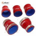 EPLUS Universal Silicone Tubing Hose Straight big to small Connector Car Intercooler Turbo Intake Pipe Coupler Red Multi Size| |