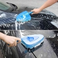 Triangular Sponge Brush With Handle Blue Wave Car Wash Sponge Brush Car Wash And Wipe Tool For Car Beauty Maintenance|Sponges, C