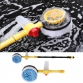 Car Cleaning Brush Foam Rotary Wash Brush Kit Microfiber Wash Mop Long Handle Automatic Car Wash Brush Cleaning Tools - Sponges,