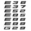 Car 3D ABS Chassis Code Letters Logo Badge Emblem Decals Styling Sticker For BMW Z3 Z4 Z8 Roadster E36 E37 E52 E85 E86 E89 G29