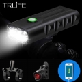 15000Lum 2/3*L2/T6 USB Rechargeable Built-In 5200mAh 3Modes Bicycle Light Waterproof Headlight Bike Accessories With Taillight