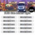 10x 9LED Bus Truck Trailer Truck 24V White LED Lights Side Marker Light Waterproof LED Light Tail Indicator Parking Light|Truck