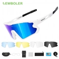 Newboler Polarized Sports Sunglasses 5 Lenses Men Women Cycling Glasses Tr90 Bicycle Mtb Mountain Bike Fishing Hiking Eyewears -