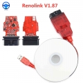 Renolink V1.87 V1.52 ECU for R enault ECU Programmer ECU Resetting Key Coding Matching Dashboard Coding ECU Resetting Function|C
