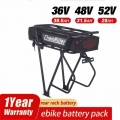 48v 20AH Battery 36v Ebike Battery 52v electric bike Bicycle battery for Bike Lithium Li ion Battery Pack Rack Carrier Trunk|Ele