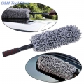 Microfiber Long Handle Dust Wax Washable Drag Wax Shan Washer Car Cleaning Brush Auto Window Duster Retractable Stainless Steel|