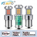 2pcs Canbus BA15S P21W 1156 BAU15S PY21W LED No Error Hyper Flash Bulbs with 3030 Chip Error Free Car Turn Signal DRL Lamp 12V|S