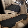 Black Car Seat Cover Universal Breathable Four Seasons Flax Cushion For Most Auto Four Door Sedan SUV Car Seat Protector|Automob