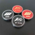 4pcs 60mm Vs W Work Wheels Center Hub Caps Logo Emblem Badge Car Styling Rims Cover
