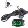 Electric Bicycle Thumb Throttle LCD Digital Battery Voltage Display Switch Electric Scooter Handlebar Thumb Throttle Grip|Electr