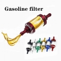 8mm CNC Aluminum Alloy Glass Motorcycle Gas Fuel Gasoline Oil Filter Moto Accessories for ATV Dirt Pit Bike Motocross|Oil Filter
