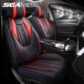 Universal Full Car Seat Covers Pu Leather Breathable Automotive Vehicle Seat Cushion Fit For Cars Trucks Suvs Car Goods - Automo
