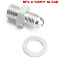 Aluminum M12x1.5 to AN4 Oil Feed Adapter 1.5mm Restrictor for VOLVO Turbo|Turbo Chargers & Parts| - ebikpro.com