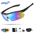 Copozz Polarized Cycling Glasses Outdoor MTB Mountain Goggles Eyewear Bicycle Sun Glasses Bike Sport Sunglasses Myopia 5 Lens|5