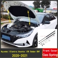 Front Hood Carbon Fiber Strut Bars for Hyundai Elantra Avante i30 Sedan CN7 2020 2021 Hydraulic Rod Gas Spring Shock Bracket|Str