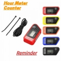 Waterproof LCD Resettable Hour Meter Counter Maintenance Reminder In Black/Red Fit Motorcycle/ATV/Motorboat/Lawn Mower|Instrumen