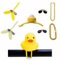 Car Small Yellow Duck Airscrew Part + Lights Standing Duck Brokenmotorcycle Accessories Decor Wind Bike Motor Riding Cycling|Bi