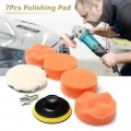 Car Polishing Sponge Pads Kit Foam Pad Buffer Polishing Machine Wax Drill Wheel Polishing Removes Scratches Tools accessories|Po
