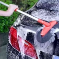 Double Brush Head Rotating Car Wash Mop Three Section Telescopic Mop Roof Window Cleaning Maintenance Auto Supplies Accessories|
