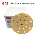 100 Pieces Of 3m 6 Inch 17 hole Sandpaper Car Putty Grinder Round Flocking 150mm|Automotive Sandpaper| - ebikpro.com