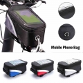 Cycling Bag Bicycle Bike Head Tube Handlebar Cell Mobile Phone Bag Case Holder Screen Phone Mount Bags Case With Touch screen 1#
