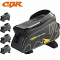 CBR Bicycle Front Tube Bags 6 Inch Phone Touch Screen MTB PU Waterproof Bike Cycling Beam Saddle Bag Mountain Bike Accessories