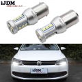 iJDM CANbus Error Free 1200 Lumens HID White 1156 7506 S25 LED Bulbs for Volkswagen MK6 Jetta Daytime Running Lights,6000K 12V|l