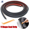 4M Car Windows Seal Strip V Type Side Door Sealing Strips Rubber Filler Noise Insulation Weatherstrip Sealant Tool Accessories|F