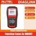 Autel Diaglink OBD2 Scanner All System DIY Code Readers Automotive Diagnostic Tool Function as same as MD802 Oil Reset/EPB|Code