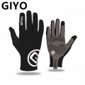GIYO Touch Screen Long Full Fingers Gel Sports bike Cycling Gloves MTB Road Bike Riding Racing Gloves Women Men Bicycle Gloves|C