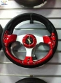 Universal 13" 320mm 5 Color Sport Racing Drift Steering Wheel Pu Leather F1 Hub Button
