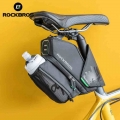 ROCKBROS Bike Saddle Bag With Water Bottle Pocket Waterproof Reflective MTB Bicycle Portable Seatpost Tail Bag Bike Accessories|