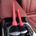 Lucullan 1 Set Red Interior Panel Dashboard Air Condition Cleaning Tools Ultra Soft Portable Hair Car Detailing Brushes|Sponges