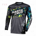 SANTA CRUZ poc Men's Downhill Jersey Short sleeve Mtb dh Mountain Bike Shirts Offroad Motorcycle Jersey bmx Motocross Sportw