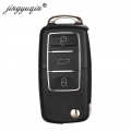jingyuqin 10pcs 3 Button Car Remote Key Flip Folding Key Shell Case For Vw Jetta Golf Passat Beetle Skoda Seat Polo B5|Car Key|